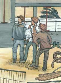 dessin d'ouvriers de chantier