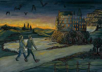 dessin de château den Écosse