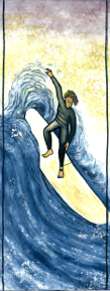 dessin d'un surfeur